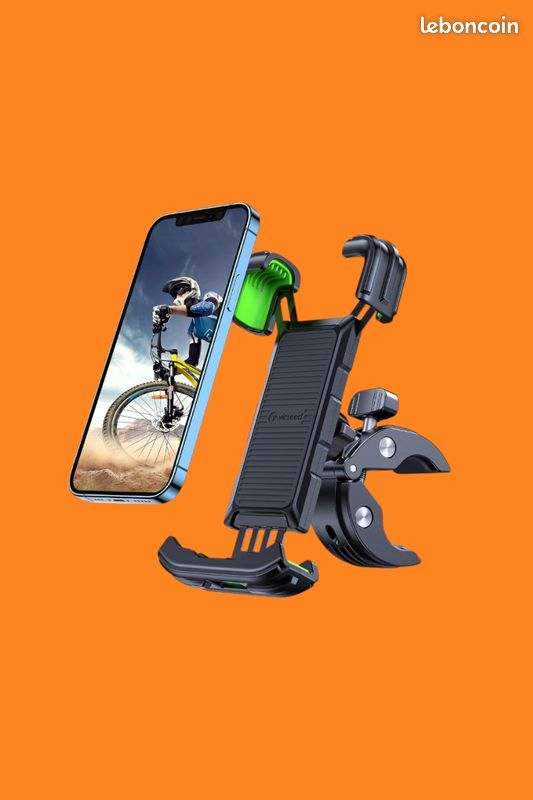 Navigation GPS Vélo Support Téléphone Vélo/Moto CIRYCASE - Anti-Vibration, 360° Rotation - Compatible 4.7-6.8" - Installation 3s Support Vélo Téléphone