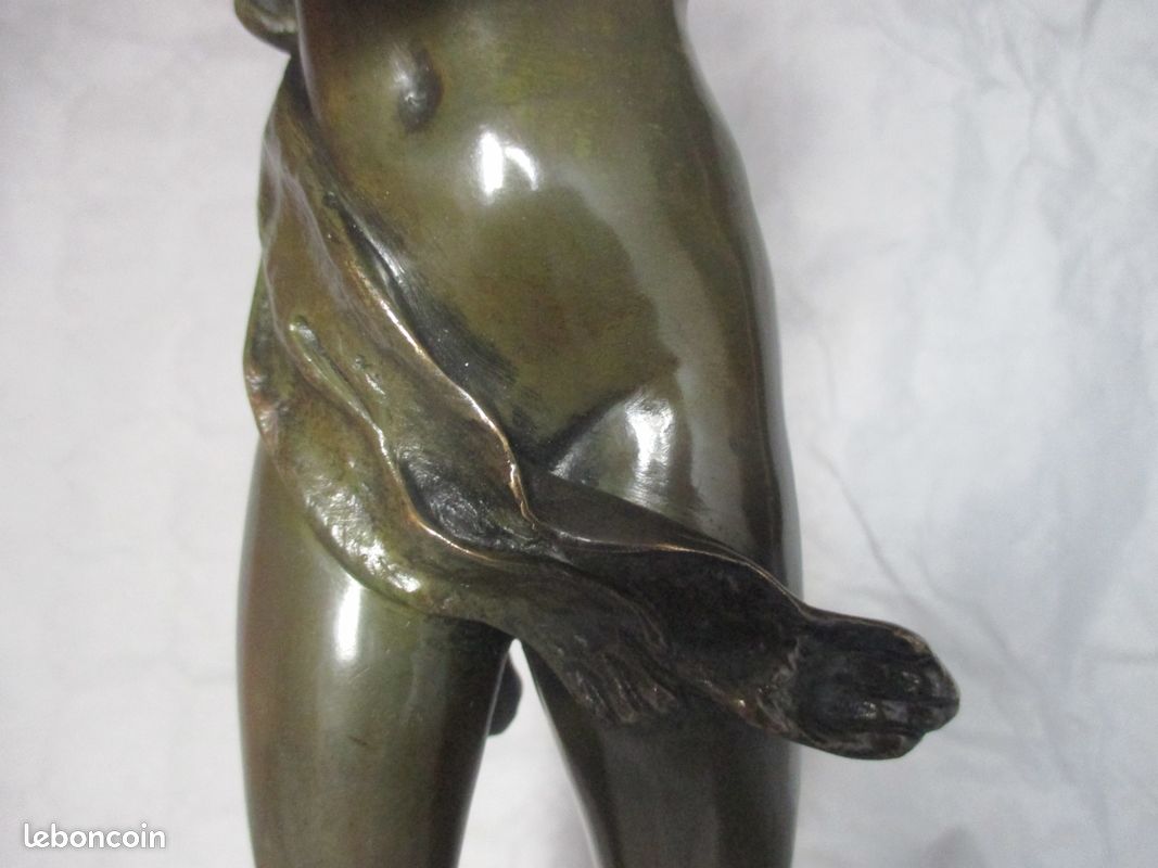 Ancienne sculpture bronze "Danseuse aux cymbales" (image 7)