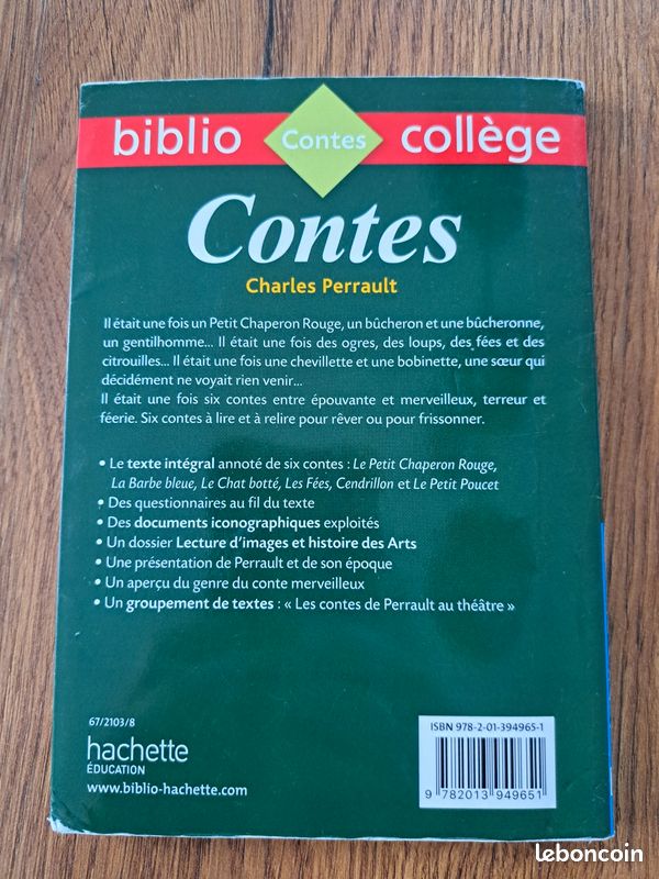 Livres Collège Odyssée Homere et contes Charles Perrault (image 2)