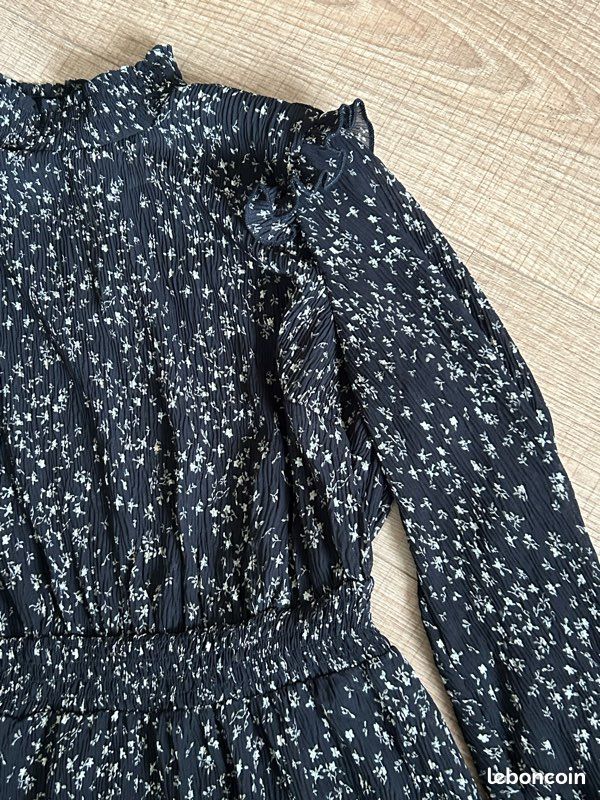 Robe noire et beige à manches longues Femme 9 taille XS jamais portée (image 13)