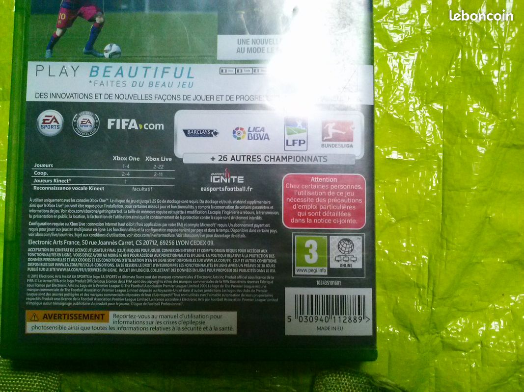 Jeu Xbox One Fifa 2016 (boîte + docu) (image 8)