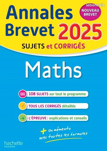 Annales brevet 2025 maths (image 1)