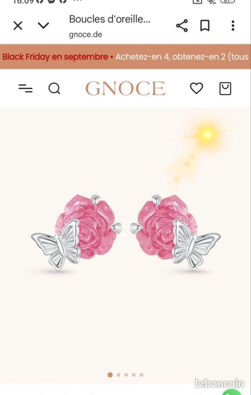 🔻Boucles d'oreilles en Argent Massif Gnoce®️ (image 9)
