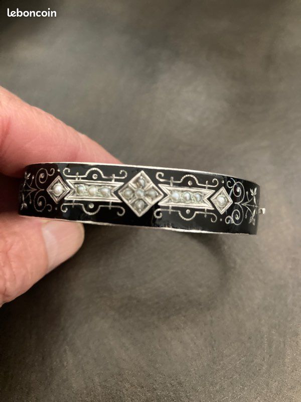 Bracelet Ancien En Argent Fin - Iran XIXème Siècle - Style Fils D'argent Tressés - Occasion