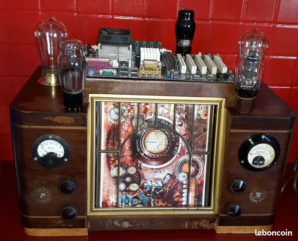 Lampe Poste TSF, Style "Steampunk", Fabrication Artisanale (image 2)