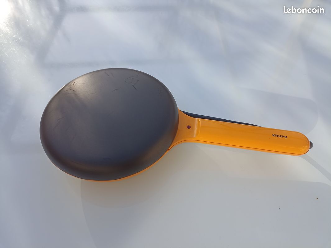 Vintage crêpière KRUPS Suzette type 285 année 70 orange complète sans la boite - Électroménager