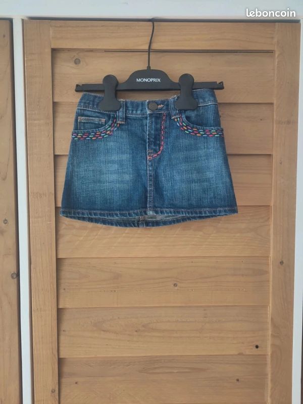Jupe En Jean Gap Pour Fille - Taille 4 Ans (environ), Bleu, Occasion En Très Bon état