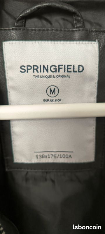 Veste Springfield taille M simili cuir (image 4)