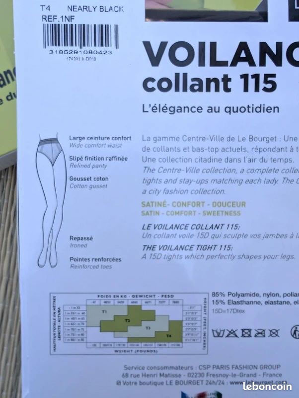 Lot De 2 Collants Voilance Vison T1 - Neuf Avec étiquettes, Couleur Vison Satiné