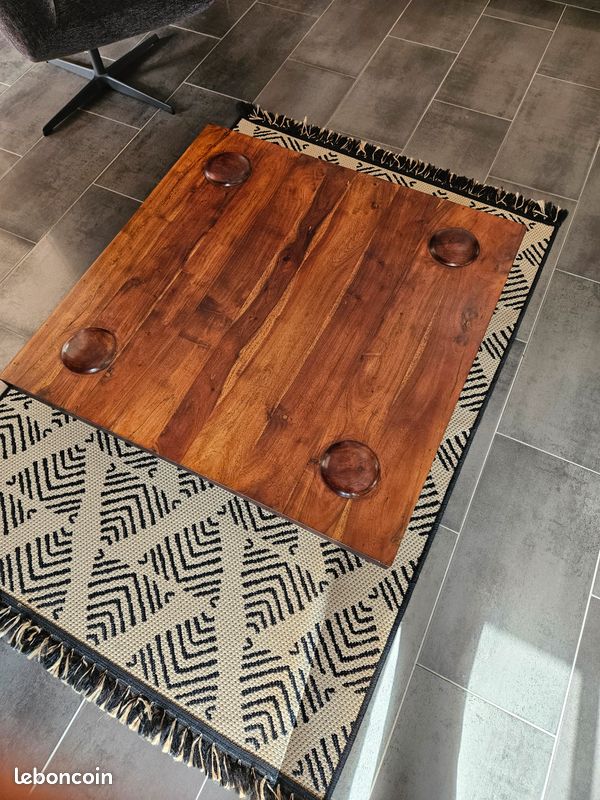 Table basse bois exotique (image 1)