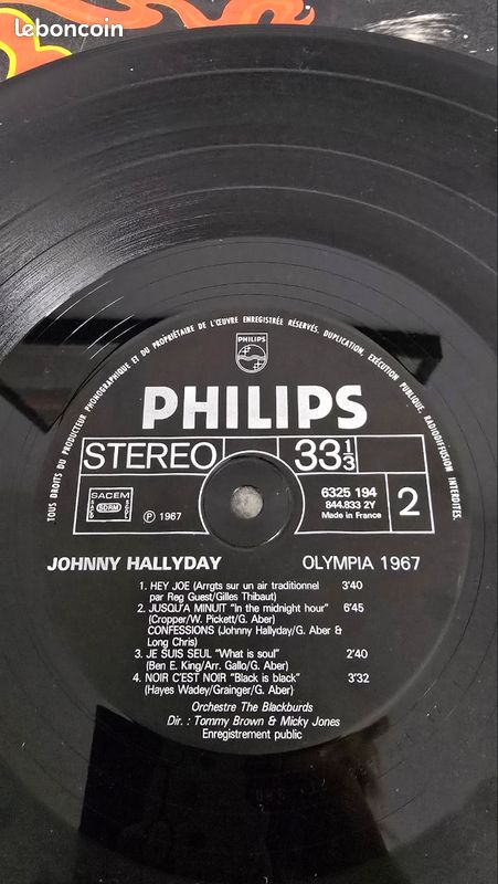 Vinyle Johnny Hallyday Olympia 67 (image 4)