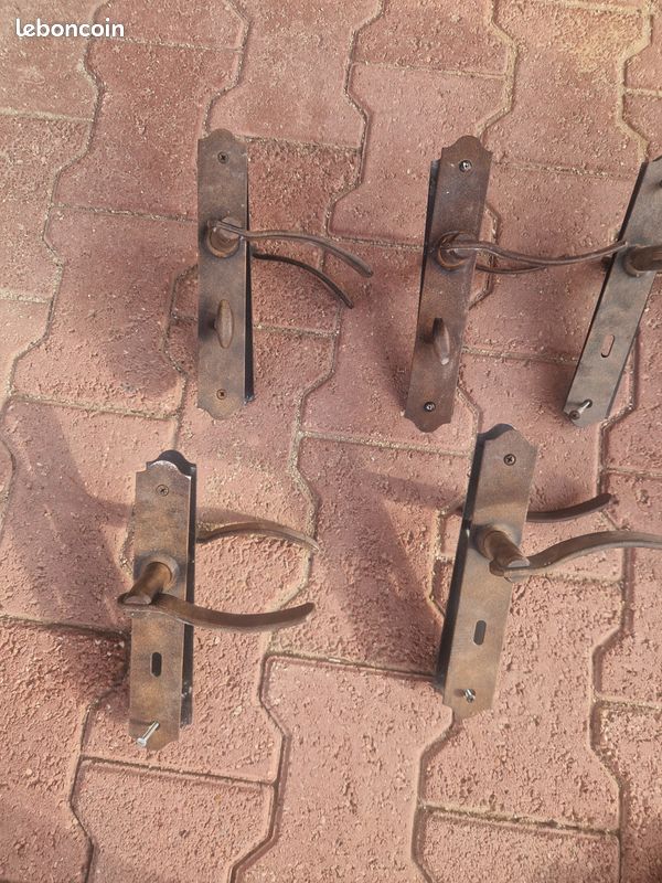 Lot de poignée de porte façon fer forgé comme neuve (image 8)