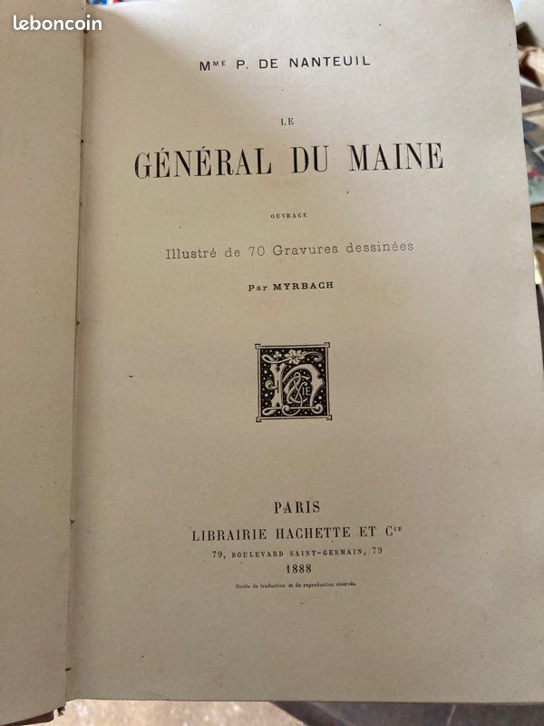 Livre “ Le general du Maine “ 1888 (image 1)