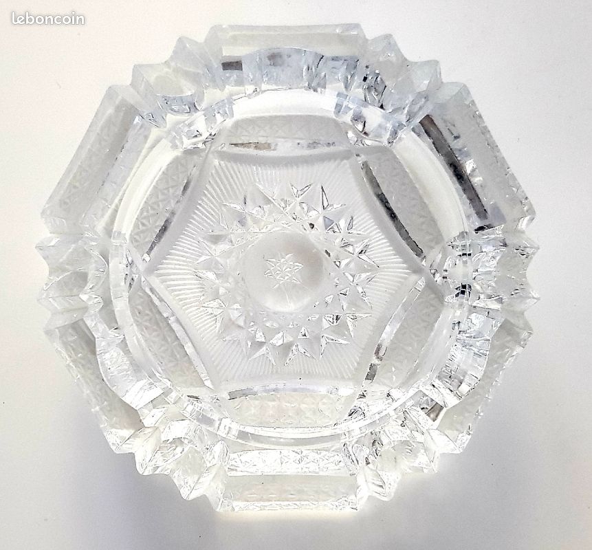 Cendrier/ vide-poche cristal vintage années 60 (image 2)