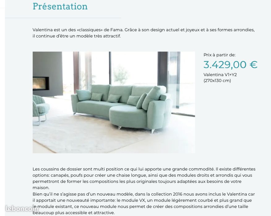 Canapé d'angle FAMA (image 4)