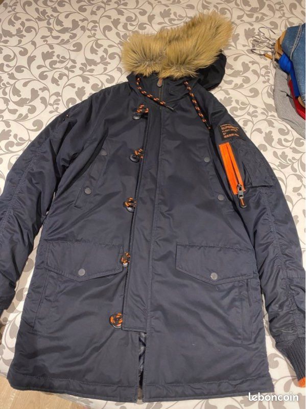 Veste parka bleue SuperDry taille M (image 1)