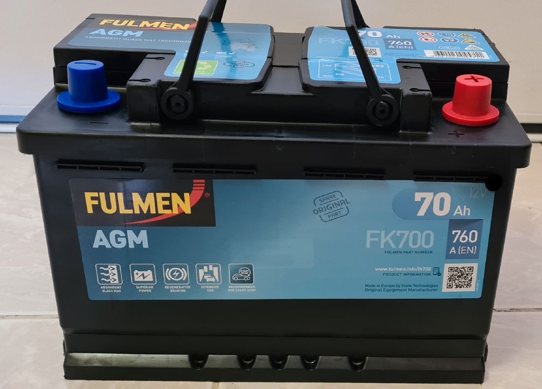Batterie Fulmen AGM Start And Stop FK700 12V 70ah 760A
