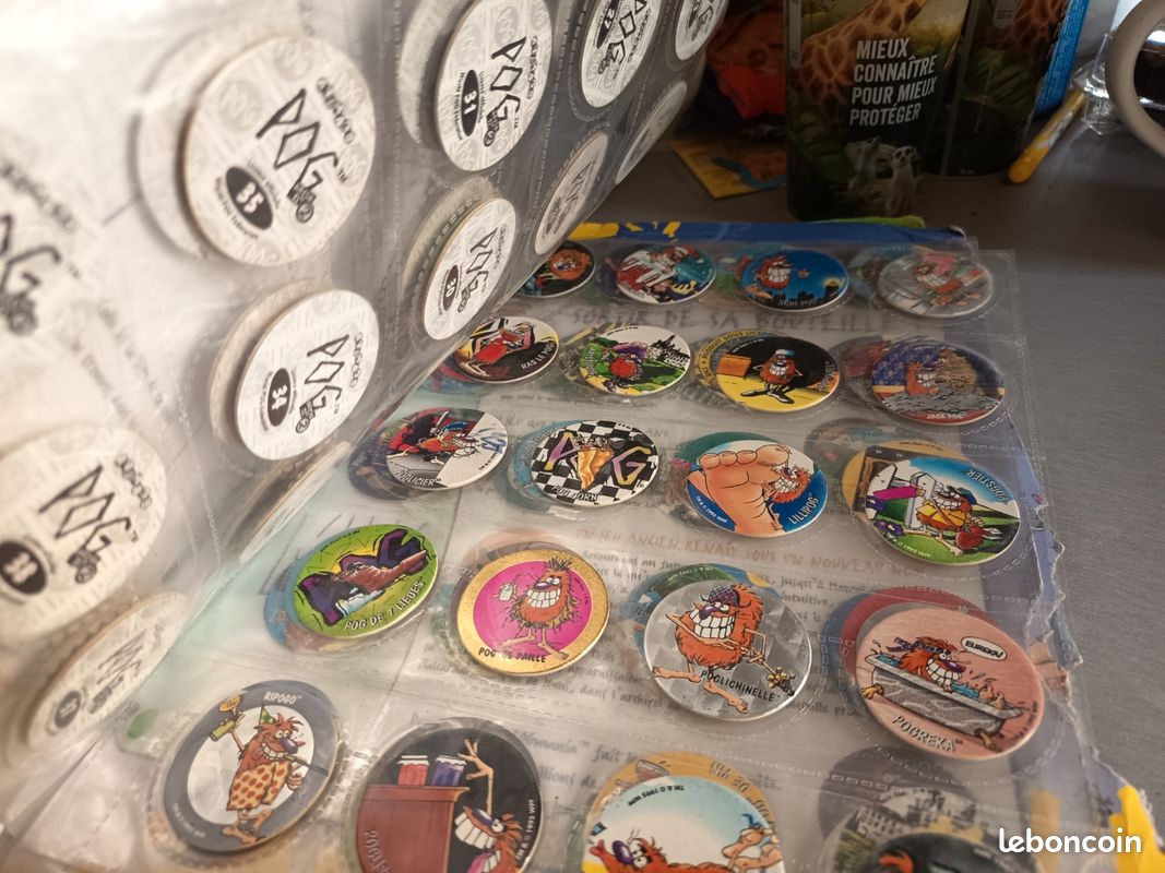 Lot + de 820 Pogs et kinis collections diverses voir les 24