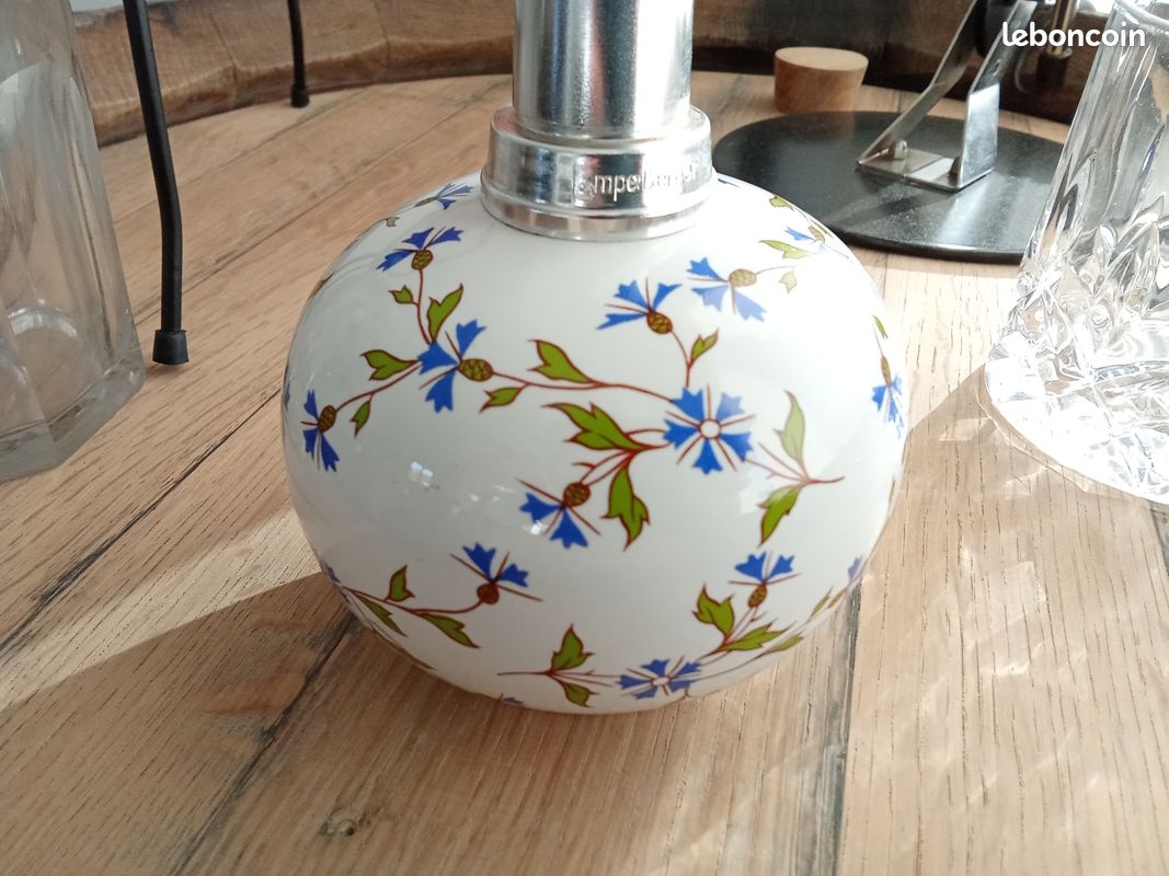 Lampe Berger France Complète - Décor Village - Bel état - Occasion
