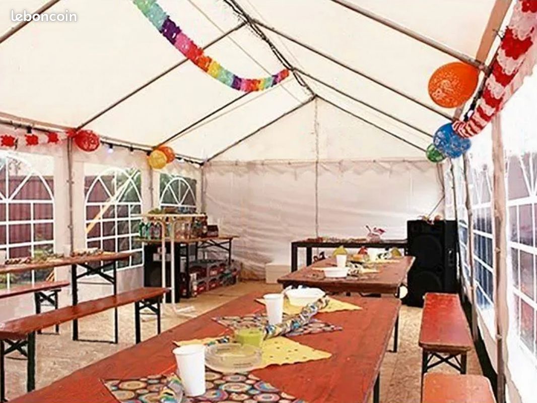 Chapiteau 4x6m Tente de Réception Barnum PVC étanche - Livraison Gratuite (image 5)