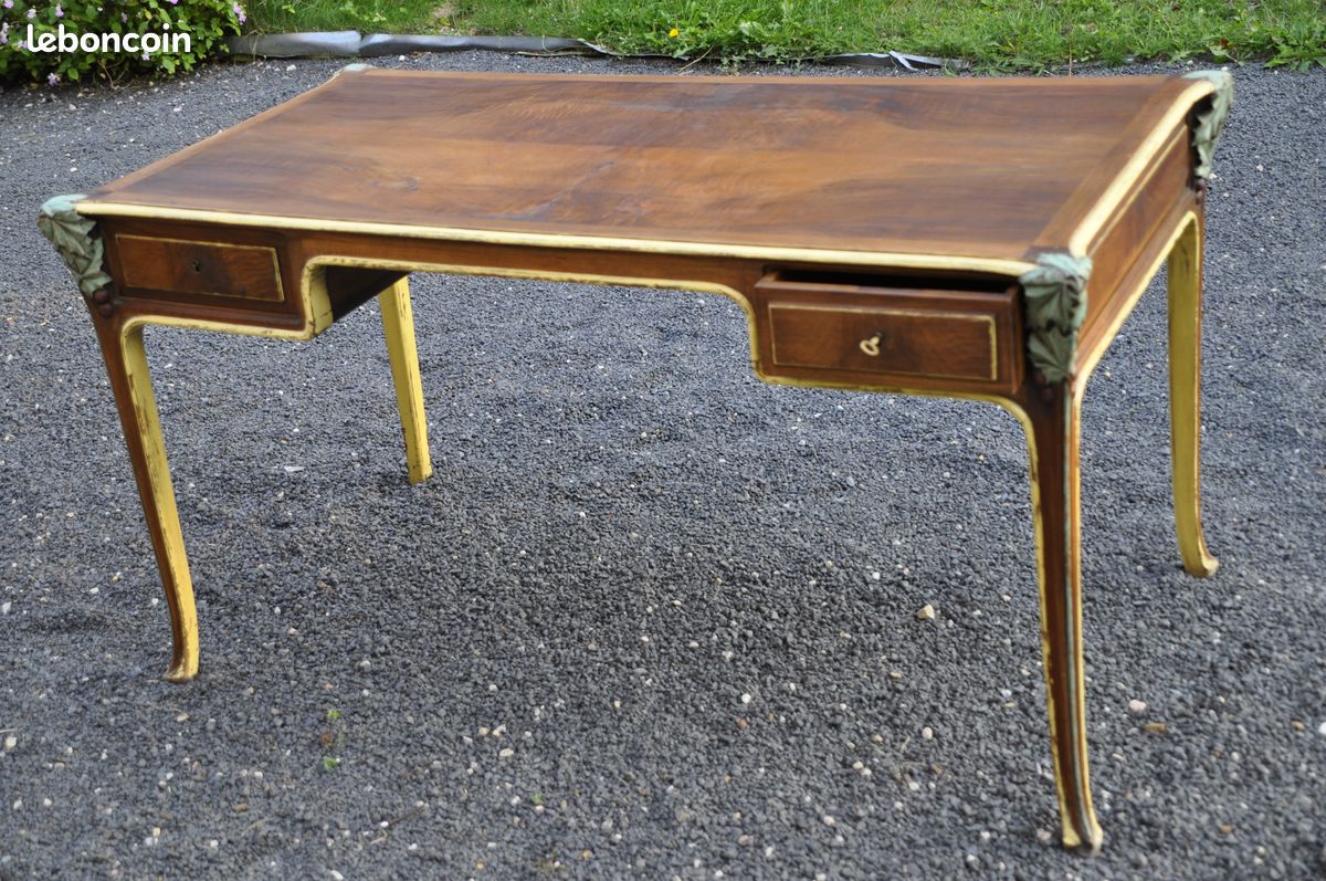 Bureau plat + feuille de verre (image 2)