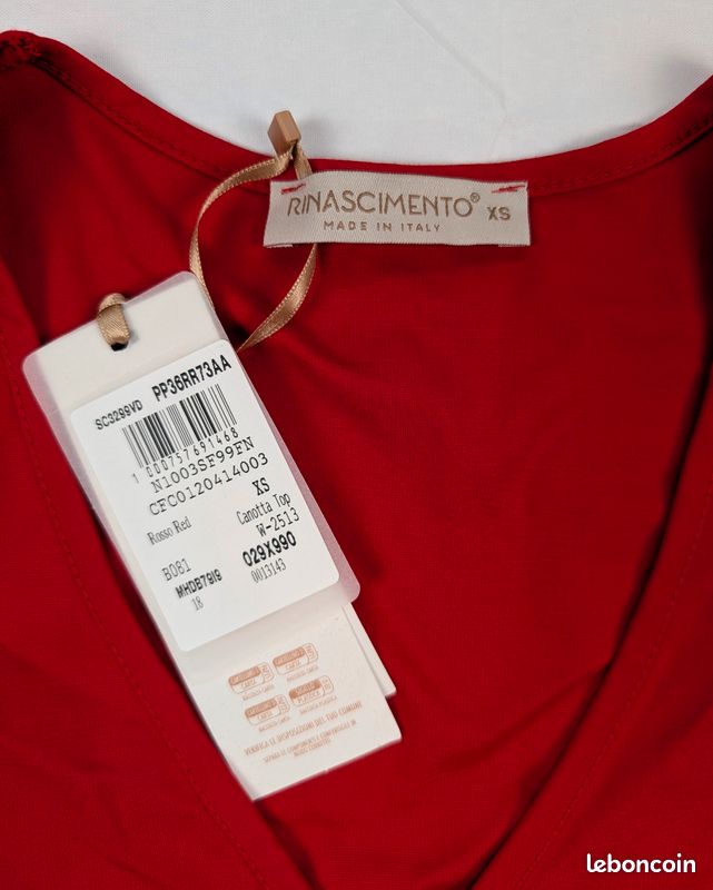 Haut (blouse) Rouge Brodé Next - Taille UK 10, Neuf Avec étiquette, Manches Longues