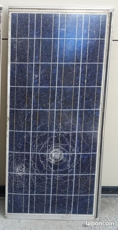 POUR BRICOLEUR Panneau PHOTOWATT 130Wc fonctionnant avec verre cassé + verre de remplacement (sur panneau ne fonctionnant pas) (image 4)