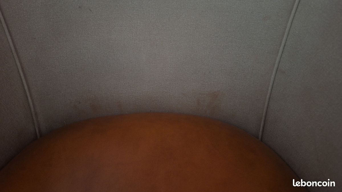 Fauteuil bi matière cuir Maisons du monde (image 8)