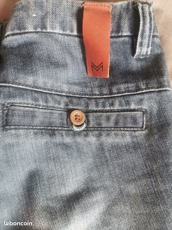 Pantalon jeans patte d'eph (image 1)