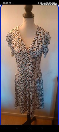 Robe Sinequanone Neuve - Taille 38 (2) - Coupe évasée, Longueur 92 Cm, Couleur Orange Foncé