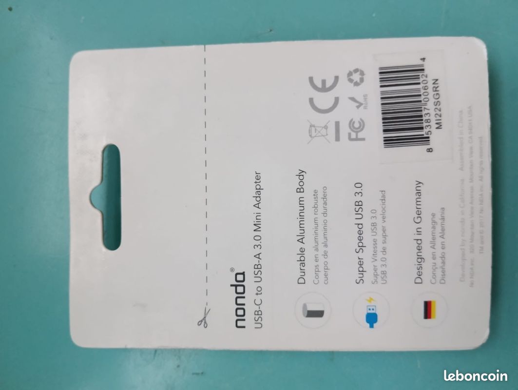 Adaptateur usb A / usb C 3.0 neuf (image 2)