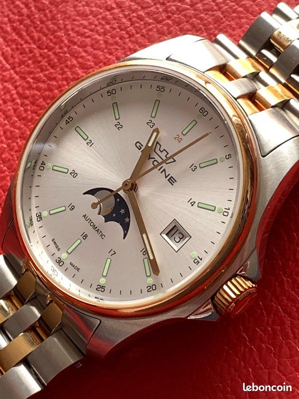 Montre Glycine Automatique Moonphase Montres Bijoux - Main Image