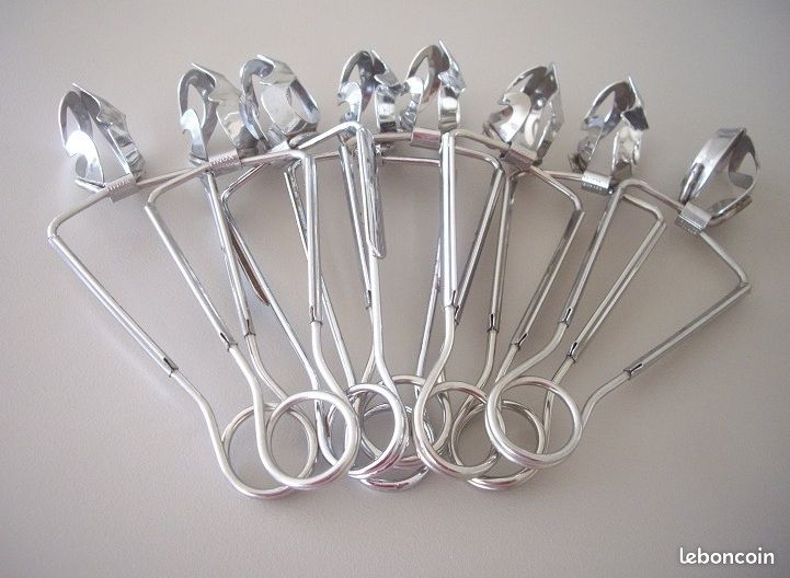 LOT DE 6 PLATS À ESCARGOTS 12 TROUS EN INOX