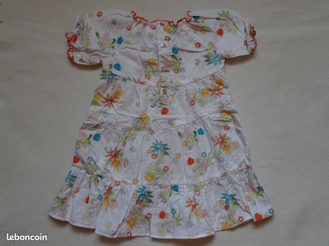Robe à fleurs + gilet C&A 2 ans (image 2)