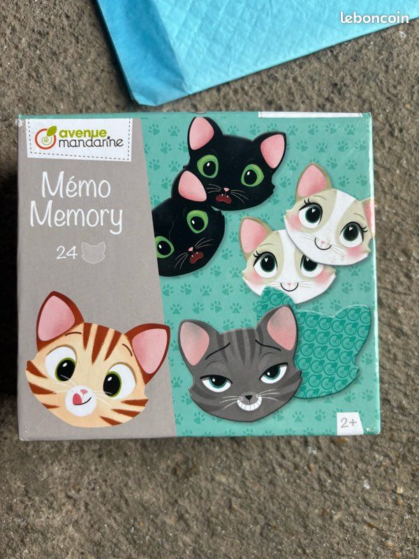 Jeu Mémo Chats Et Expressions – Avenue Mandarine – 24 Jetons En Boîte Transportable, Dès 2 Ans