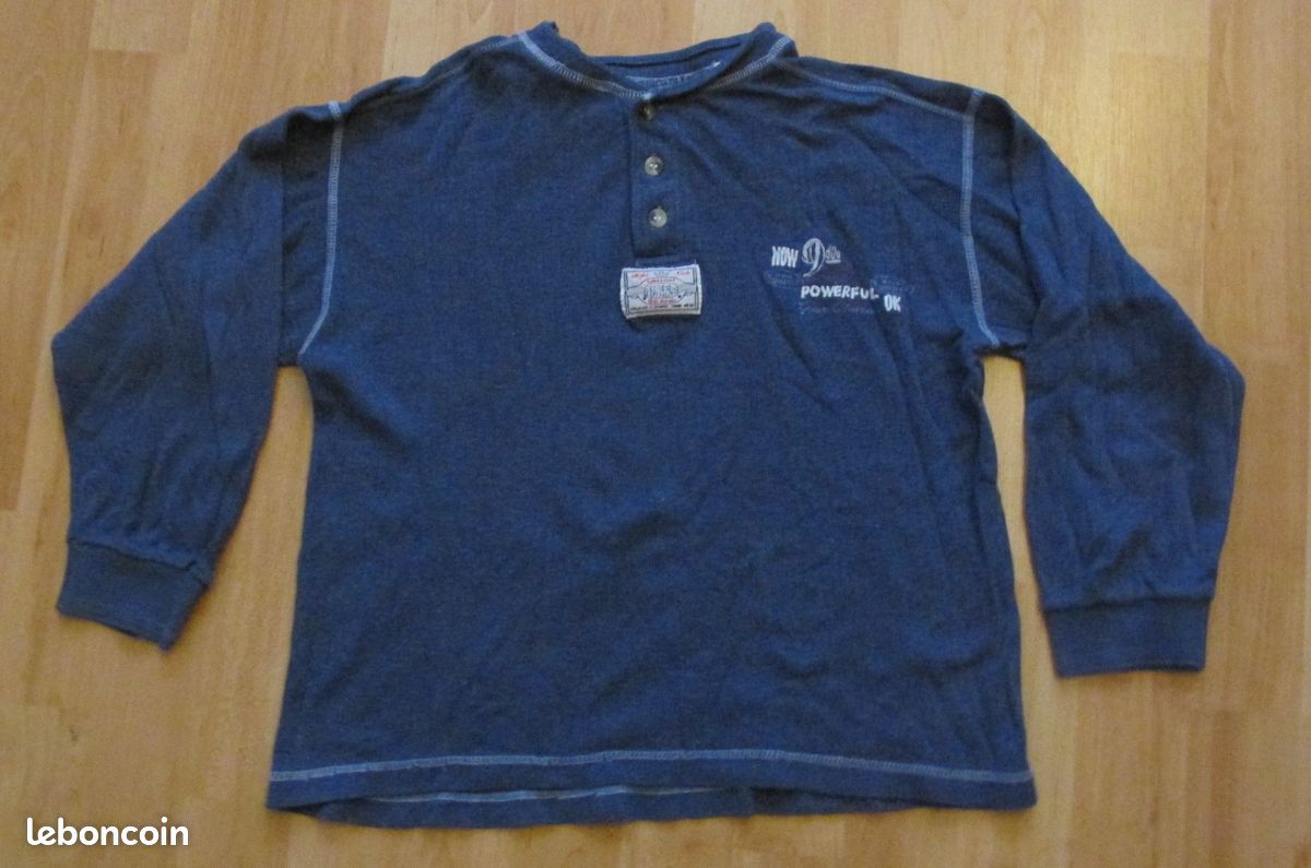 T-shirt à manches longues bleu marine taille 10 ans (image 1)