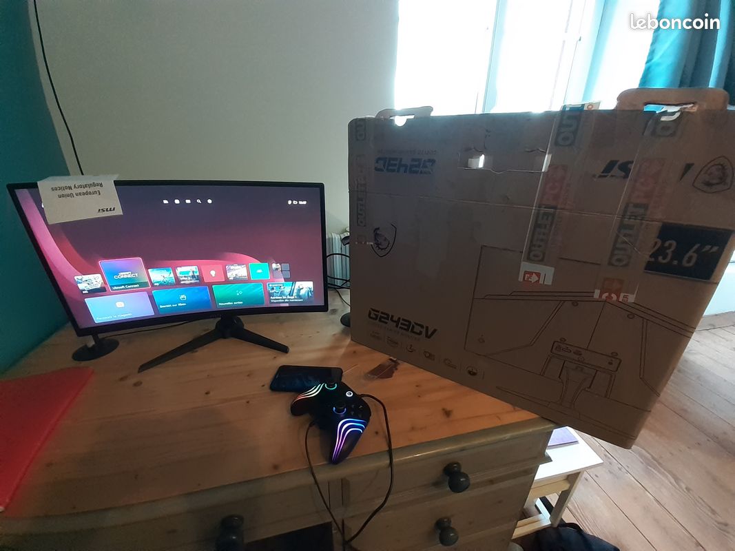 écran PC gamer incurvé 24 pouces (image 1)