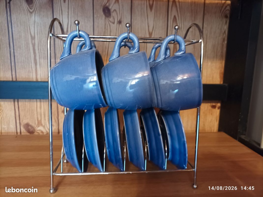 6 tasses à café bleu (image 1)