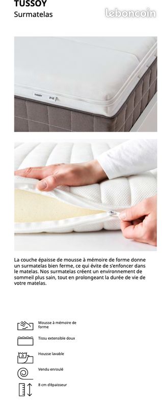 Lit complet IKEA 180 x 200 - Comme neuf (image 13)