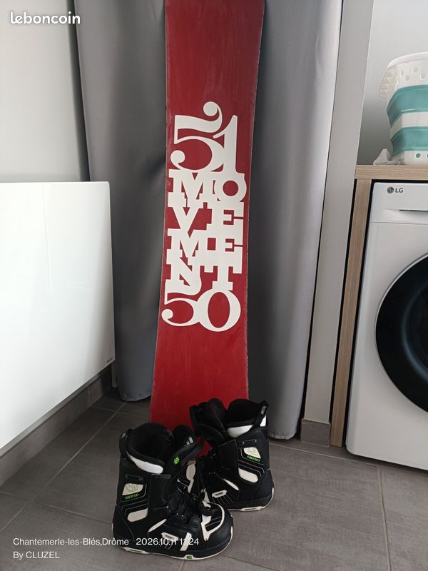 Snowboard + fixation+ chaussures (image 3)