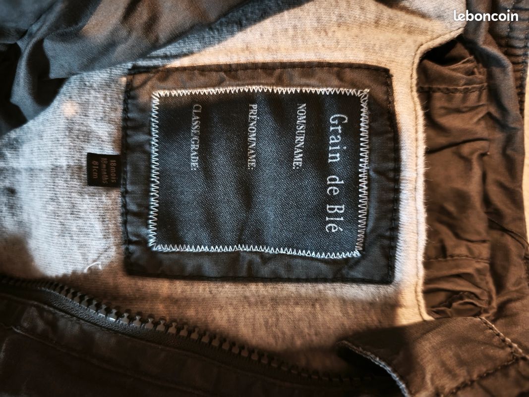 Veste mi-saison grain de blé taille 18 mois (image 2)