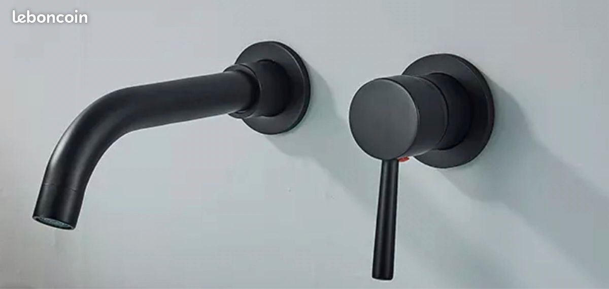 Robinet encastrable noir mat (image 2)