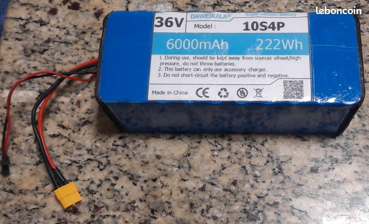 Draisienne électrique Moovway Batterie 36v 6ah Draisienne Batterie