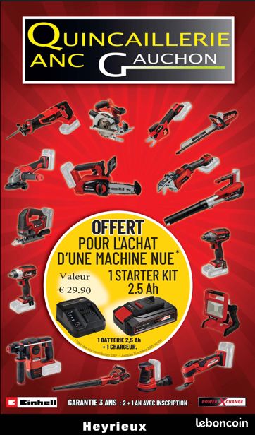 Boulonneuse Einhell 260 NM 18V Batterie 2.5ah +chargeur offert (image 3)