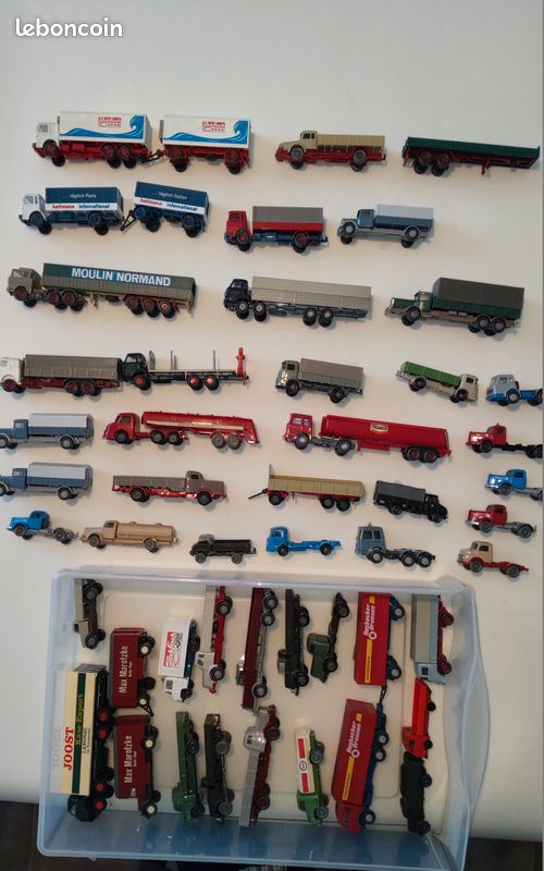Lot De 6 Camions Miniatures Wiking Et Roco – Échelle HO 1/87, En Boîtes