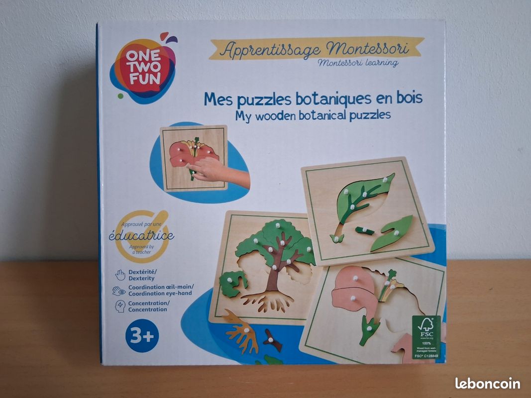 Mes Puzzles Botaniques Bois 'Montessori" (article neuf) (image 3)