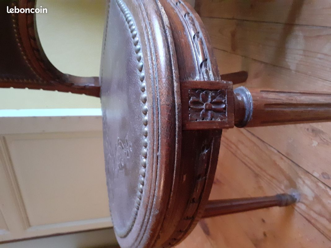Chaise ancienne cuir (image 2)