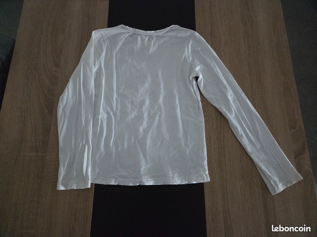 ✨ Lot 2 pièces / Ensemble Chipie fille 8 ans (128 cm) — Pull col roulé + T-shirt manches longues (image 4)