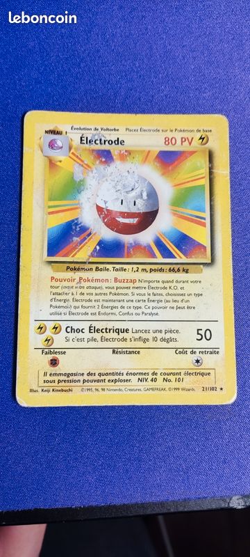 Carte pokmon lectrode 1995 - Collection Carte pokmon lectrode 1995 - Collection