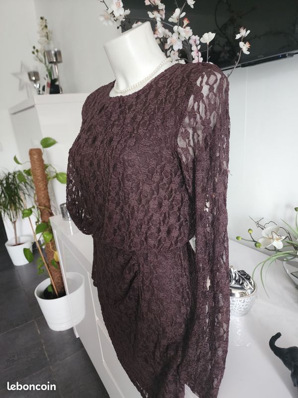 Robe Marron Taille S - Marque Ycoo - Manches Trois-quarts - Neuf Avec étiquettes (étiqueté 53€)